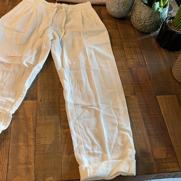 Handwoven cotton trousers off white color. - Picture 4 of 4